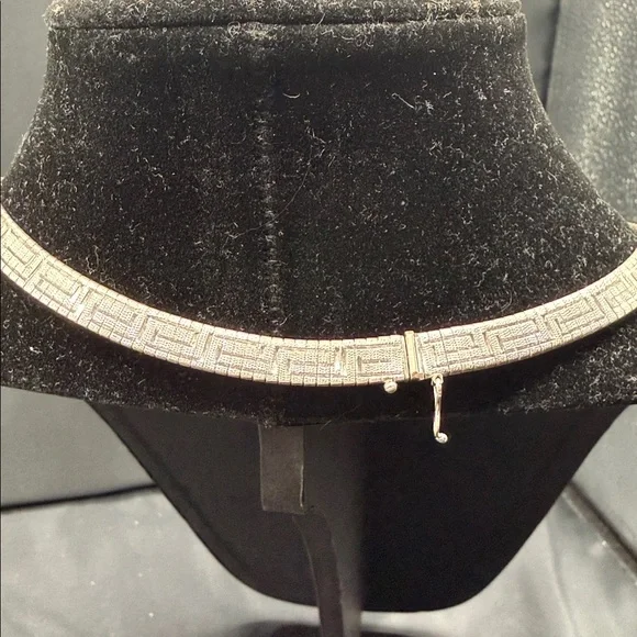 Vintage silver Geometric Necklace with Matching Bracelet - Picture 5 of 17